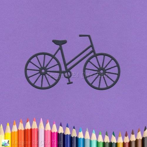 Découpe vélo, tour de france, cyclistes, ballade, embellissement, scrapbooking, déco, découpe en papier dessin