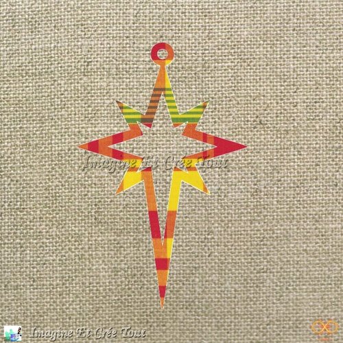 Découpe, ornement, étoile, noël, décembre, déco, embellissement, thème madras