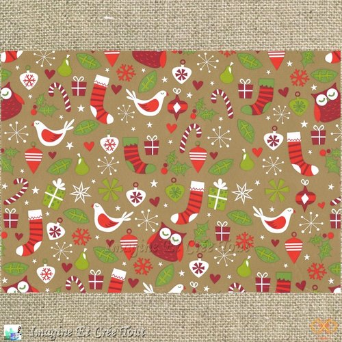 Papier personnalisé fait maison, noël, cadeaux, candy