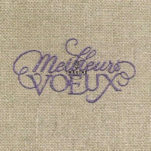 Découpe meilleurs vœux, embellissent, déco, scrapbooking, en carton pailleté