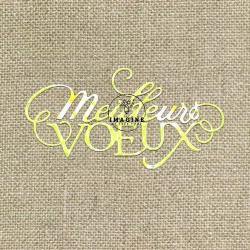 Découpe meilleurs vœux, embellissent, déco, scrapbooking, en papier fleuri
