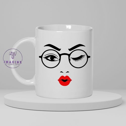 Mug, tasse, bisou, love, personnalisation, mot, sublimation, madras