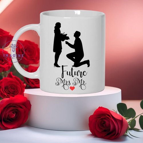 Mug, tasse, personnalisation, fiançailles, couple, mr & mrs, engagement, amour, alliances, cérémonie, bouquet