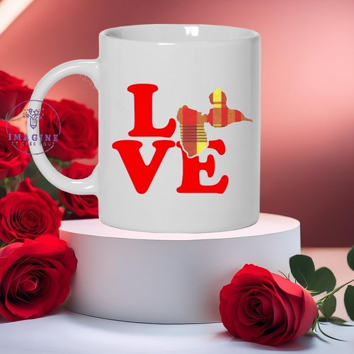 Mug, tasse, personnalisation, mot, sublimation, love, gwada, guadeloupe, 971, thème madras