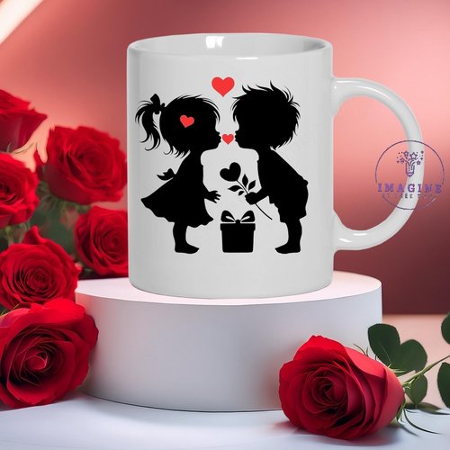 Mug, tasse, personnalisation, mot, sublimation, love, saint valentin, février, cœurs, kiss, kids