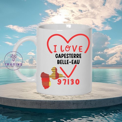 Mug capesterre-belle-eau - commune de la guadeloupe - 97130 - les capesterriens - cadeau à offrir