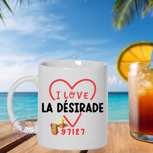 Mug la désirade - commune de la guadeloupe - 97127 - les désiradiens - cadeau à offrir