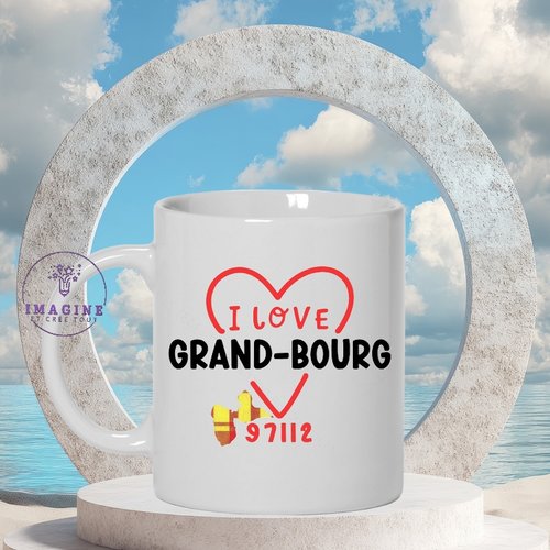 Mug grand-bourg - commune de la guadeloupe - 97112 - les grand-bourgeois - cadeau à offrir