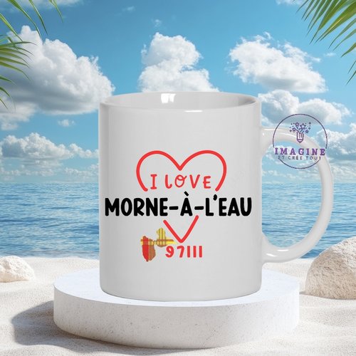 Mug morne-à-l'eau - commune de la guadeloupe - 97111 - les mornaliens - cadeau à offrir
