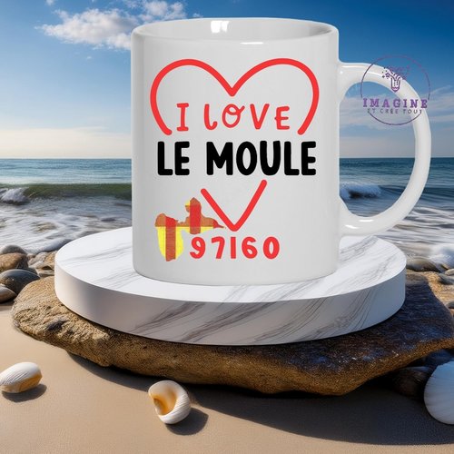 Mug le moule - commune de la guadeloupe - 97160 - les mouliens - cadeau à offrir