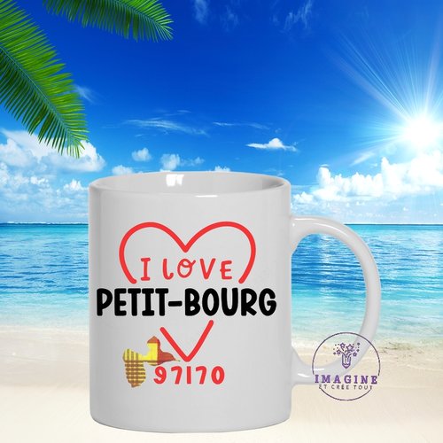 Mug petit-bourg - commune de la guadeloupe - 97170 - les petit-bourgeois - cadeau à offrir