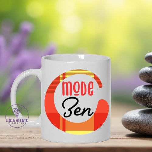 Mug mode zen - cœurs - yoga - love -  relaxe - calme - lotus - cadeau à offrir