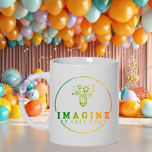 Mug  happy birthday - joyeux anniversaire - boutique - iect - logo - fête - party - ballons - sublimation