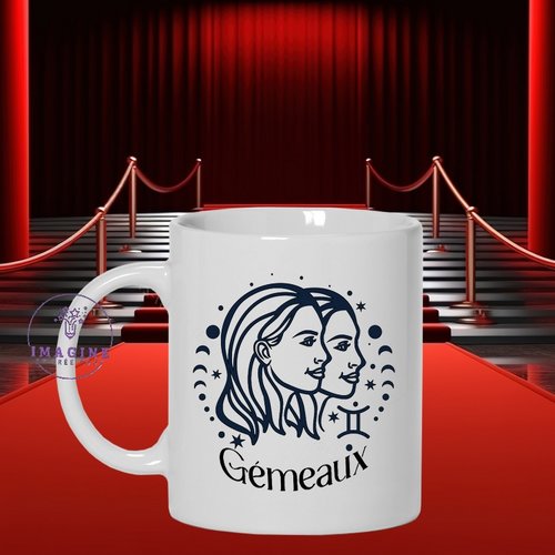 Mug signe astrologique - zodiacal - signe - gémeaux - intelligents, créatifs, communicatifs - pleins d'humour - indécis - impatients