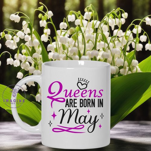 Mug - naissances - mai - reines - queens - fête du travail - férié - muguet - porte bonheur - brins - couronne