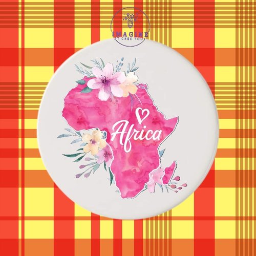 Sous verre en céramique - carte - africa - aquarelle - continent - désert marocain - chutes zimbabwéennes - maroc - abidjan - éthiopie