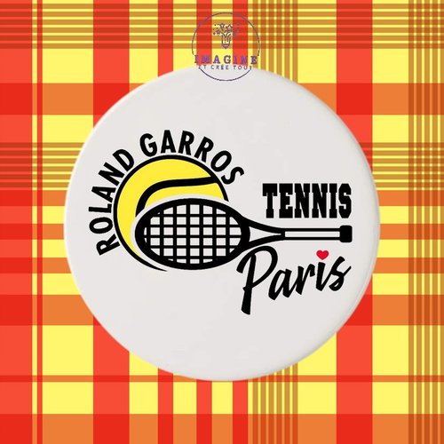 Sous verre en céramique - roland garros - tennis - suzanne-leglen - courts - terre battue- grand chelem - paris - coupe