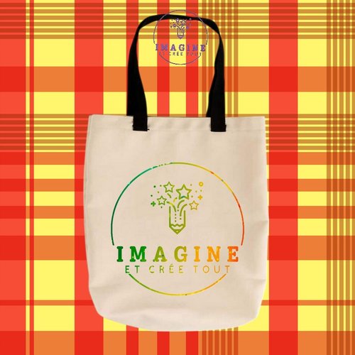 Tote bag personnalisable m - sublimation - boutique - iect - logo - artisanat - fait main - créatrice