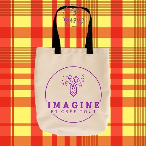 Tote bag personnalisable m - sublimation - boutique - iect - logo - artisanat - fait main - créatrice