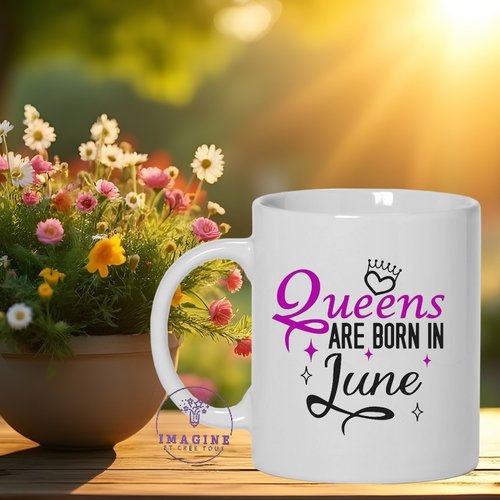 Mug - naissances - juin - reines - queens - été - couronne - soleil - vacances