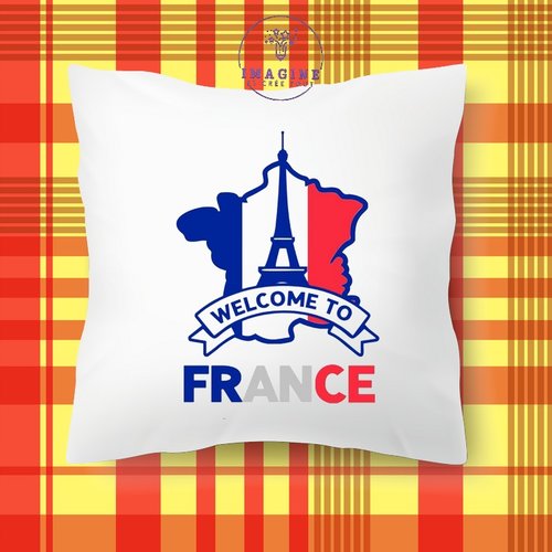 Taie personnalisé - lit - sommeil - sublimation - france - paris - tour eiffel - bleu blanc rouge - fête nationale - 14 juillet