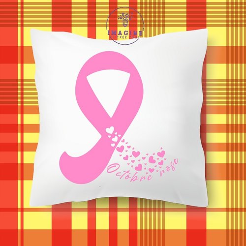 Taie personnalisé - lit - sommeil - sublimation - femme - octobre rose - papillons - prévention - dépistage - espoir - hope