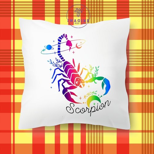 Taie personnalisé - lit - sommeil - sublimation - signe du scorpion - constellations - horoscope - galaxie - personnalisation