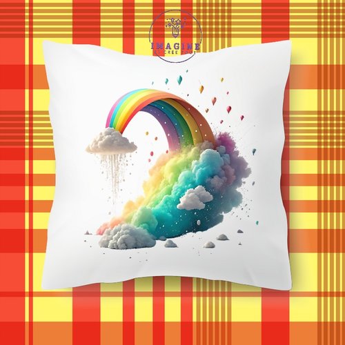 Taie personnalisé - lit - sommeil - sublimation - impression infusible ink - toile - canvas - cloud - rainbow - arc en ciel - 3d