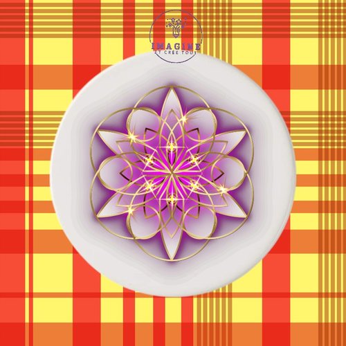 Sous verre en céramique - sublimation - impression infusible ink -  purple - violet - abstract - light effect - lumière couleur