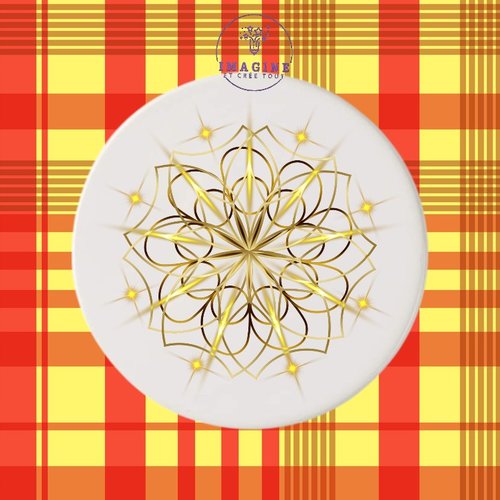 Sous verre en céramique - sublimation - impression infusible ink - flower - fleur - golden - abstract light - lumineux