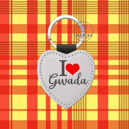 Porte clé - sublimation - impression infusible ink - guadeloupe - 971 - i love - gwada - karukera - l'anmou -cœur