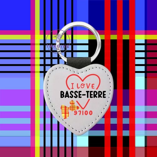 Porte clé - sublimation - impression infusible ink - guadeloupe - 971 - love - commune - basse terre - 97100 - gwada