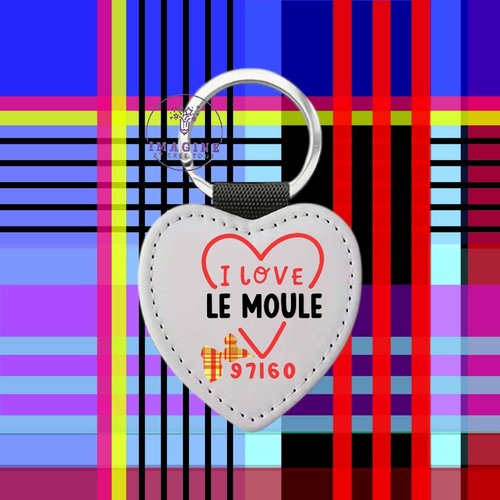 Porte clé - sublimation - impression infusible ink - guadeloupe - 971 - love - commune - le moule - 97160 - gwada
