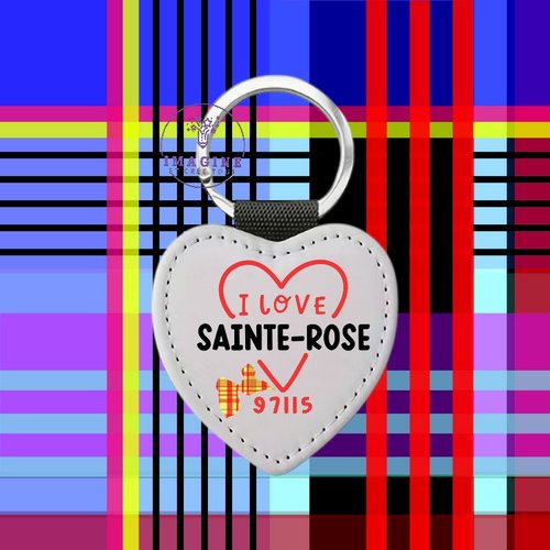 Porte clé - sublimation - impression infusible ink - guadeloupe - 971 - love - commune - sainte rose - 97115 - gwada