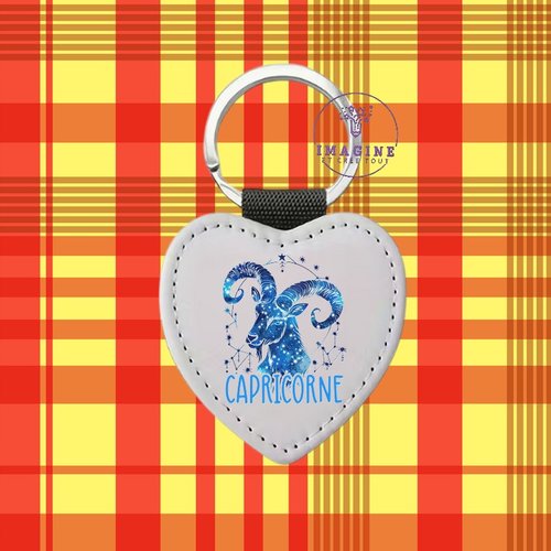 Porte clé - sublimation - impression infusible ink - signe - capricorne - astrologie - horoscope - constellation
