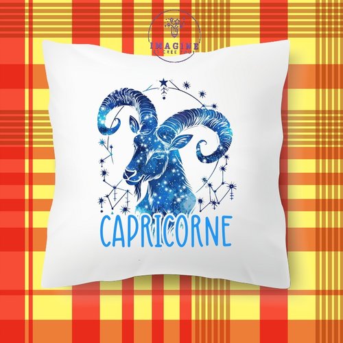 Taie personnalisé - lit - sommeil - sublimation - impression infusible ink - signe - capricorne - astrologie - horoscope