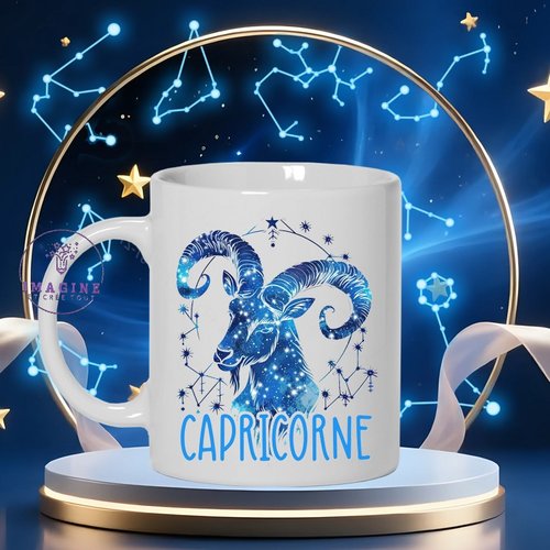 Mug - tasse - sublimation - impression infusible ink - signe - capricorne - astrologie - horoscope - galaxie - constellation