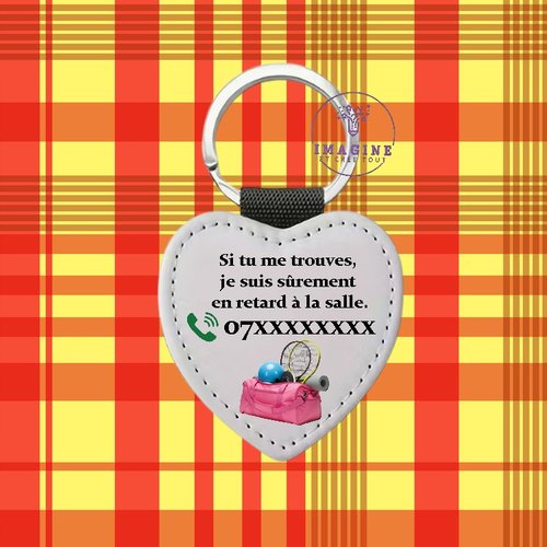 Porte clé - sublimation - impression infusible ink - perte - ange gardien - propriétaire - sac de sport - message