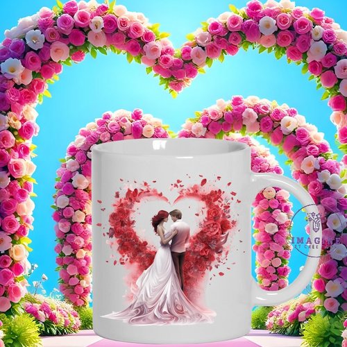Mug - tasse - sublimation - impression infusible ink - couple - love - saint valentin - 14 février - amour - infinity - cœur