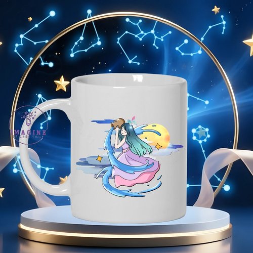 Mug - tasse - sublimation - impression infusible ink - astrologie - horoscope - signe du verseau - constellations