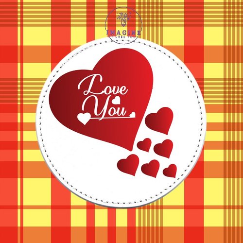 Sous verre en cuir - sublimation - impression infusible ink - st valentin - love - amour - happy valentine day - février