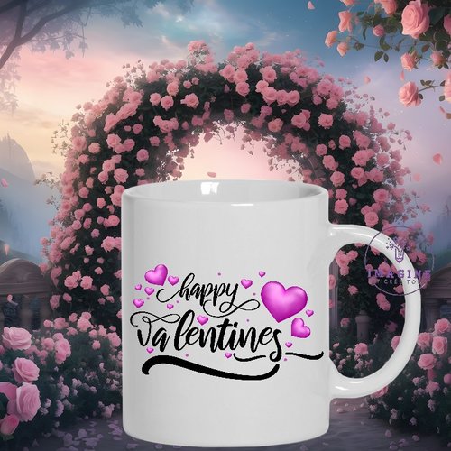Mug - tasse - sublimation - impression infusible ink - st valentin - love - amour - happy valentine day -14 février - cœur