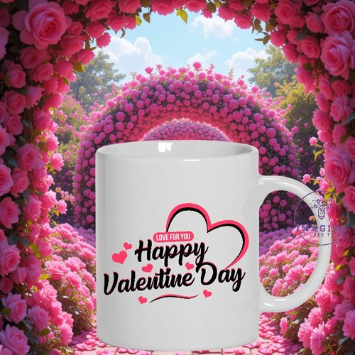 Mug - tasse - sublimation - impression infusible ink - st valentin - amoureux - infinity - happy valentine day -14 février