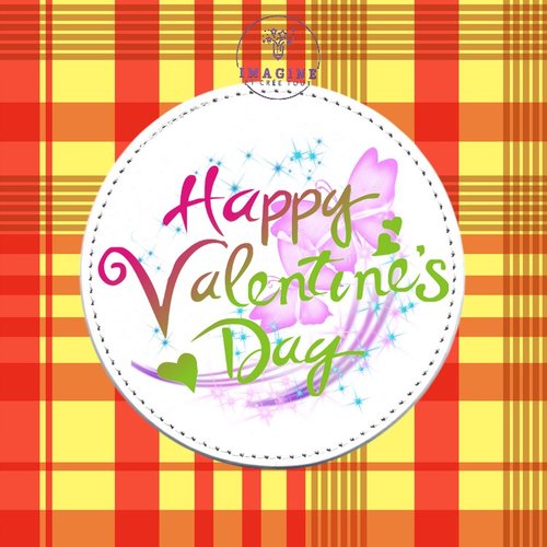 Sous verre en cuir - sublimation - impression infusible ink - happy valentine day - heart - purple light - effect - 14 févier