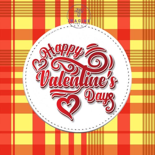 Sous verre en cuir - sublimation - impression infusible ink - happy valentine day - cœur - amour - love - 14 février