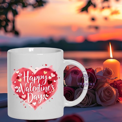 Mug - tasse - sublimation - impression infusible ink - heartfelt - valentines - celebration - cœur - love - amour