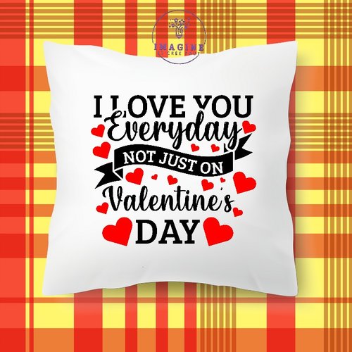 Taie personnalisée - lit - sommeil - sublimation - impression infusible ink - i love you every day - cœurs - bannière