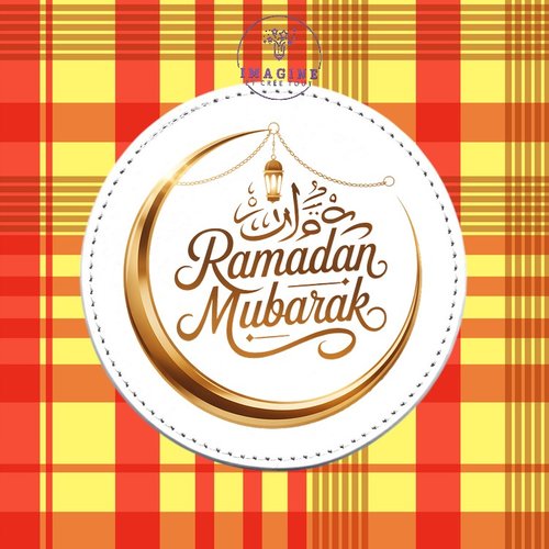 Sous verre en cuir - sublimation - impression infusible ink - ramadan - mubarak - golden - or