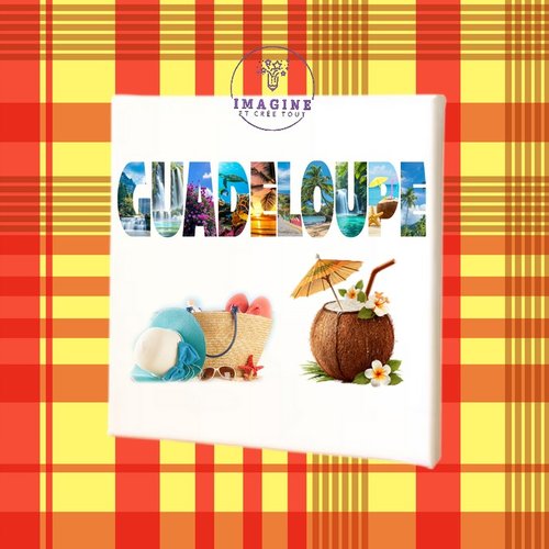 Tableau mural - sublimation -  impression infusible ink - toile - canvas - summer - vacation - beach - tropical - coconut