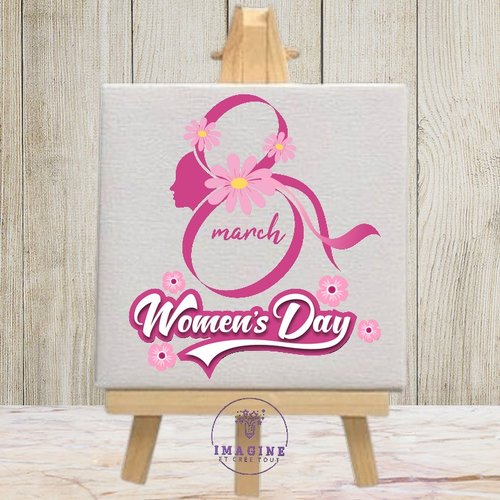 Tableau mural - sublimation -  impression infusible ink - toile - canvas - happy womens day - 8th march